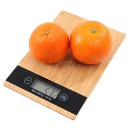 Household Scales Kitchen Scale Bamboo LED Display Food Wood Scale Household Coffee Scale With LED Bamboo Baking Scale Kitchen Accessories 240322