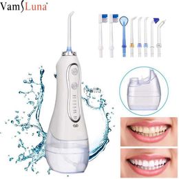 Other Appliances New 8 Tips sink professional oral irrigator portable and rechargeable used for dental cleaning IPX7 can 300ml H240322