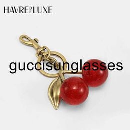 Keychains Lanyards 2024Keychains COA CH Lanyards Handbag pendant keychain womens exquisite Internet famous crystal Cherry car accessories high grade