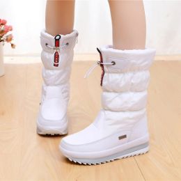 Boots NEW Classic Women Winter Boots MidCalf Snow Boots Female Warm Fur Plush Insole High Quality Botas Mujer High Flat Boots Women