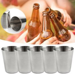 Mugs 6Pcs 1oz/30ml Metal Stainless Steel Cup Mug Drink Coffee Beer Tumbler Travel Teal Cups For Kitchen Acrylic Tumblers Set