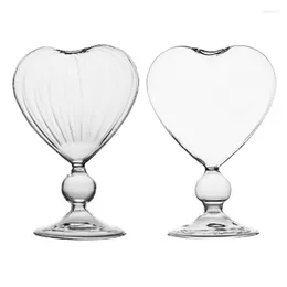 Wine Glasses Heart Shaped Cups For Cocktail Creative Romantic Party Favors 210ml Lightweight Stable Drinking Mug