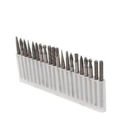 Joiners 20pcs Tungsten Carbide 3mm Drill Bits Rotary Burrs Metal Diamond Grinding Woodworking Milling Cutters For Drill bits