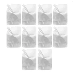 Take Out Containers Clear Pouches Drinking Bulk Reusable Smoothie Bags For Drinks 10Pcs