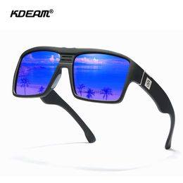 Kdeam new square Polarized Sunglasses outdoor fishing glasses cleaning and strengthening hinge kd3001