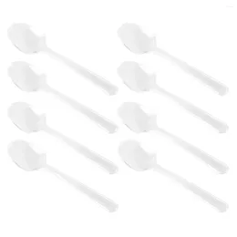 Disposable Flatware 100 PCS Transparent Plastic Spoons For Ice Cream Dessert Appetiser