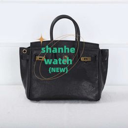 Original Tote Bag layer 2024 First cow leather silver buckle handbag Premium Fashion versatile one shoulder cross commuter SF98 4XW3