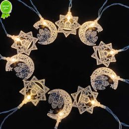 New Ramadan Decoration Led String Lights Moon Star Light Ramadan Kareem Decor Eid Mubarak Gift Al-Fitr Eid Festival Party Supplies LL