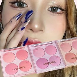 Summer Ice Ream Sweet Cute Blusher Palette Natural Matte Rubor Girls Strawberry Milk Blush Contour Pallet Korean Dupes Makeup 240322