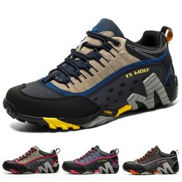 Shoes Leather Waterproof Hiking Shoes Men Women Outdoor Fishing Shoes Woodland Wear Resistant Hunting Shoes High Quality Sports Shoes