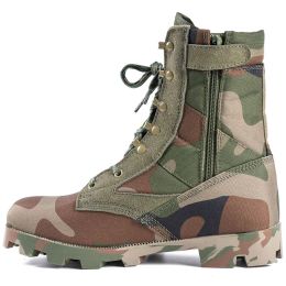 boots Men Military Army Boots autumn Lace Up Waterproof Outdoor Shoes Breathable Canvas Camouflage Tactical Combat Desert Ankle Boots