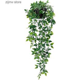 Faux Floral Greenery Artificial ivy Plants Plastic Leaf With pots Wedding New Year Christmas Decoration for Home Garden DIY Living Room Wall Hanging Y240322