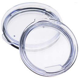 Disposable Cups Straws 2 Pcs Replacement Cover Sealed Leak-proof Lid Glass Plastic Lids For Tumblers