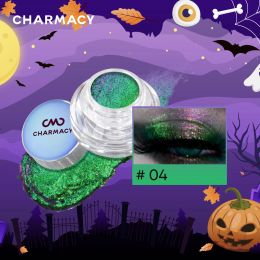 Shadow CHARMACY 10 Color Multichrome Gel Eyeshadow Chameleon Shiny Gel Eyeshadows Flakes Gel Eye Duochrome Glitter Halloween Makeup