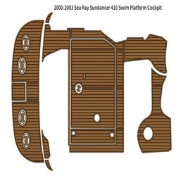 2000-2003 Sea Ray Sundancer 410 Swim Platform Cockpit Pad Boat EVA Teak Floor SeaDek MarineMat Gatorstep Style Self Adhesive