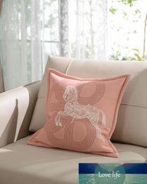 Fashion Lux American-Style Soft and Delicate Breathable Warm Cotton Cashmere Printed Pillows Cushion Sofa Bedroom Cushion Model Room Furnishings