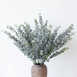 Decorative Flowers 75cm Artificial Plants Green Eucalyptus Leaves Branches For Home Garden Wedding Decoration Gift Flower Bouquet Table