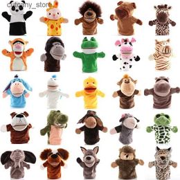 Stuffed Plush Animals Stuffed Plush Animals Toys Hand Finger Story Puppet Kawaii Dolls Educational Baby Toys Lion Ephant Bunny Monkey Children GIft L240322