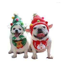 Dog Apparel Dogs Cats Pets Christmas Hats Saliva Towels Bibs Teddy Fadou Bomei Autumn And Winter Clothes Dressing Supplies.