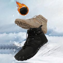 Fitness Shoes Winter Snow Boots Trekking Non Slip Thickened Ankle Waterproof High Top For Travel Climbing Hiking