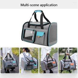 Cat Carriers Backpack Breathable Mesh Pet Carrier Bag Folding Design Large Capacity For Travel And Hiking