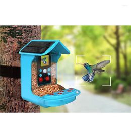 Other Bird Supplies Outdoor Waterproof Solar Automatically Take Video Feeder With Camera