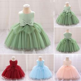 Sweet Pink Blue Green Wine Jewel Flower Girl Dresses Girl's Birthday Dresses Girls Party Skirt Girl Everyday dress Kids' Party Wear SZ 2-4 D322129