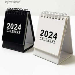 Calendar Black and white 2025 desktop calendar Kawaii coil calendar to-do list monthly daily planner agenda Organiser cute office supplies Y240322