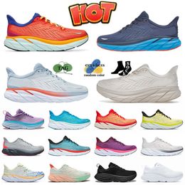 Hotsale One Clifton 8 Running shoes Athletic Men designer Hiking Women Bondi 8 mens trainers Clifton 9 Carbon X 2 Sports Sneakers Shock Jogging highway Fashion 36-45