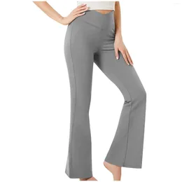 Women's Pants Fall Outfits Women Skinny Stretch Yoga Flare Leggings Korean Style Streetwear Casual Leg Black