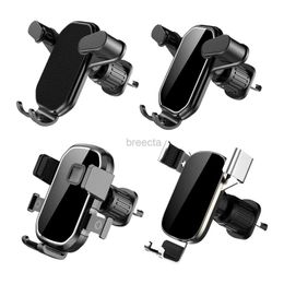 Cell Phone Mounts Holders Car Phone Mount Handsfree Air Vent Cell Phone Holder Bracket Stable Hook Support 360 Degree Rotatable Anti Shaking Phone Bracket 240322
