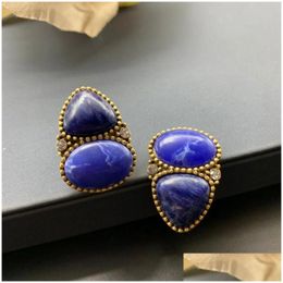 Stud Earrings Qingdao Mediaeval Vintage Ear Studs Geometric Design Hk Style Art Gourd Luxury Waterdrops Drop Delivery Jewellery Otkin