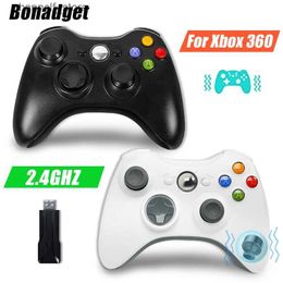 Game Controllers Joysticks Bonadget Wireless Game Controller For Xbox360+2.4GH Gamepad Joystick For Microsoft PC Windows 7 8 10Y240322