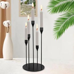 Candle Holders Black Taper Holder Table Decoration Traditional 18x37.5cm/7x15inch For Festive Party Decor Durable Housewarming Gift