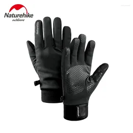 Cycling Gloves Naturehike 2024 NH19S005-T Winter Outdoor Plus Velvet Warm Splash-proof Touch Screen Running Sports