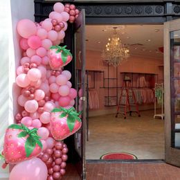 Party Decoration 96Pcs Balloon Garland Kit Strawberry Pink Baby Shower Wedding Birthday Background Arrangement