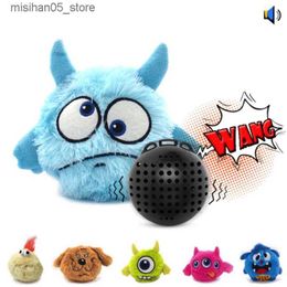 Plush Dolls Interactive Dog Toy Bounce Giggle Shaking Ball Dog Plush Toy Electronic Vibration Automatic Motion Sound Monster Dog Toy Q240322