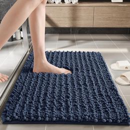 Carpets Bathroom Rug Thickened Chenille Floor Mat Super Absorbent Foot Carpet Kitchen Bedroom Balcony Non-Slip Mats