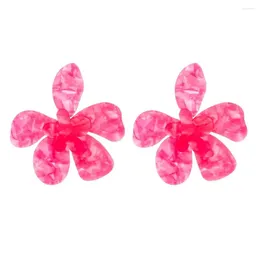 Dangle Earrings Trend Acrylic Multi-color Woman Ear Ornaments Jewellery Accessories Crylic Flower