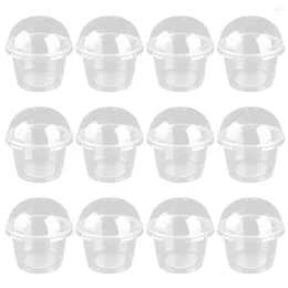 Disposable Cups Straws Dessert Plastic Bowls Cup Ice Bowl Containers Cream Lids Fruit Clear Food Pudding With Lid Salad