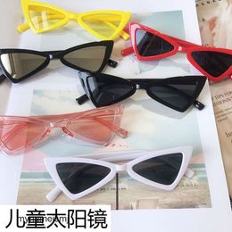 2 pcs Fashion luxury designer Triangle childrens Sunglasses baby Sunglasses 2019 boys girls Harajuku wind triangle Sunglasses