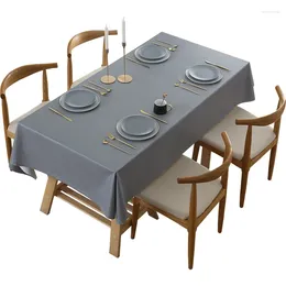 Table Cloth Simple Tablecloth Waterproof Oil-proof Non-scald Wash For Home Use Gray22