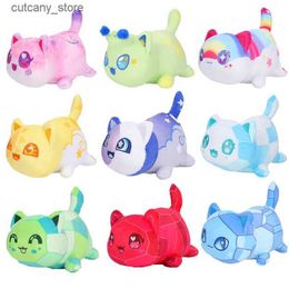 Stuffed Plush Animals 9 Stys 25cm/9.8in Meeow Aphmau Plush Meeows Cat Plush Alien Rainbow Cat Plush Kids Gift Robot Cat Stuffed Doll L240322