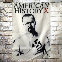 Accessories AMERICAN HISTORY X Classic Movie Poster Flag Banner Bedroom Dormitory Room Renovation Layout Bedside Decorative Wall Covering