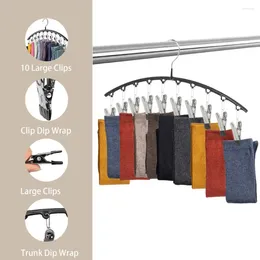 Hangers Multi Clip Hanger Tights With Clips Space Saving Legging Organiser 10 Metal Yoga For Closet Home