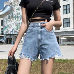 Women's Shorts Denim For Women 2024 Summer High-waisted Loose Wide-leg Jeans Retro Girls Sexy Casual Short Pants Streetwear