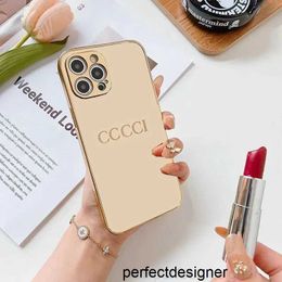 Designer For IPhone 14 Pro Max Plus phone Cases Luxury Gold Mirror Reflection Shell Case 9 Kinds Designer Golden Pattern Cover 13 12 11 XR XS 8 7 Phonecase9HG6