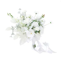 Wedding Flowers Romantic Bridal Bouquet Flower Arrangements Artificial Toss For Party Anniversary Decor Supplies