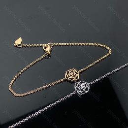 2024 Fashion Designer Bracelet For Women Luxury Diamonds Flowers Jewelry Womens Charm Cuff Classic Bangle Rose Gold Chain 925 Silver Bracelet Wedding Gifts -7