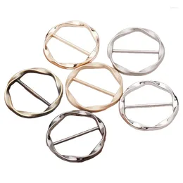 Table Cloth 6Pcs Scarf Ring Clip T Shirt Tie Clips For Women Metal Tshirt Waist Tightener Buckle Clothing Replacement Parts